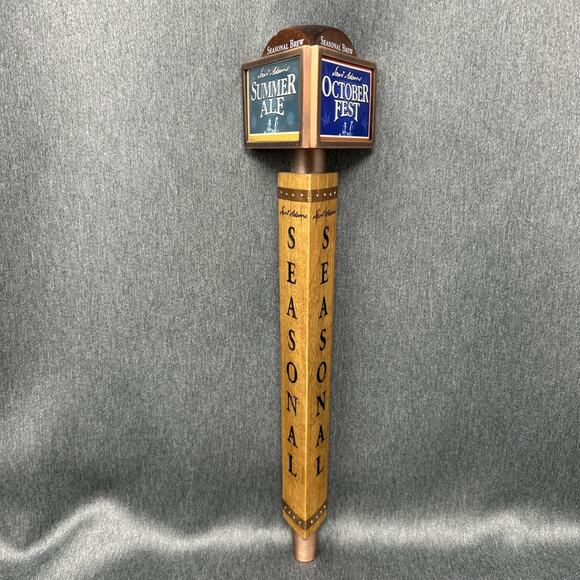 Samuel Adams Beer Tap Handle Interchangeable Seasonal Labels Collectible Barware - Picture 4 of 15